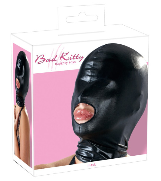 Máscara con orificio para la boca Bad Kitty negra, OS, Orion - notaboo.es