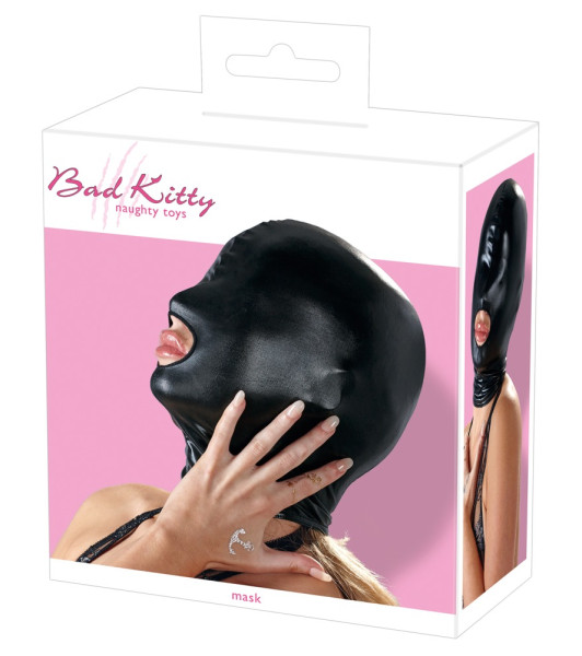 Head mask with mouth hole Bad Kitty black, OS, Orion - 1 - notaboo.es
