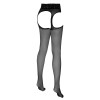 Cottelli Collection sexy tights with intimate access, black Suspender Tights 2 - 1 - notaboo.es