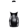 Sexy dress with a deep cleavage XL Noir Handmade F238, with transparent inserts, black - 3 - notaboo.es