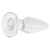 CRYSTAL TAPERED GLASS PLUG SMALL CLEAR - 3 - notaboo.es