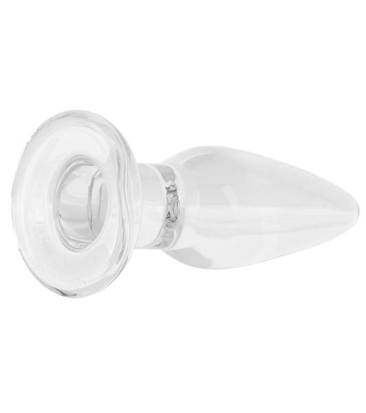 CRYSTAL TAPERED GLASS PLUG SMALL CLEAR - 3 - notaboo.es