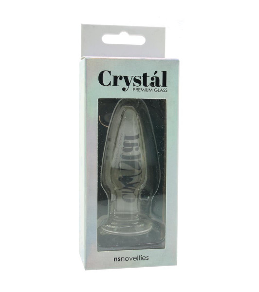CRYSTAL TAPERED GLASS PLUG SMALL CLEAR - 5 - notaboo.es