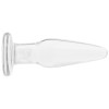 CRYSTAL TAPERED GLASS PLUG SMALL CLEAR - 1 - notaboo.es