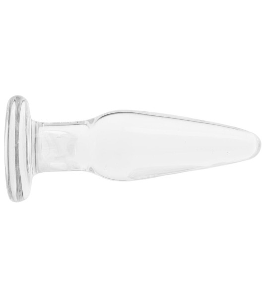 CRYSTAL TAPERED GLASS PLUG SMALL CLEAR - 1 - notaboo.es