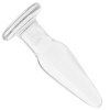 CRYSTAL TAPERED GLASS PLUG SMALL CLEAR - 2 - notaboo.es