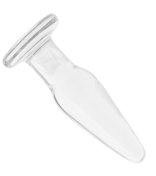 CRYSTAL TAPERED GLASS PLUG SMALL CLEAR - 2 - notaboo.es