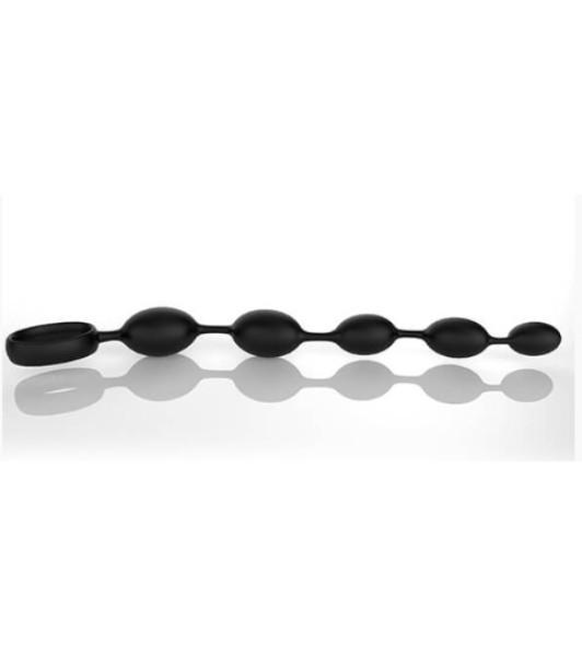 Love in the Pocket anal beads, silicone, black, 17 x 1.9 cm - 2 - notaboo.es