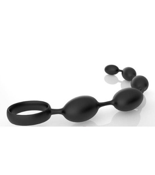 Love in the Pocket anal beads, silicone, black, 17 x 1.9 cm - 3 - notaboo.es