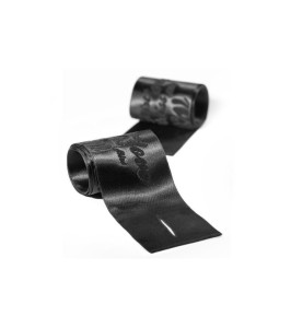 Silky Sensual Bijoux Indiscrete satin cuff ribbons, black, 70 cm - notaboo.es