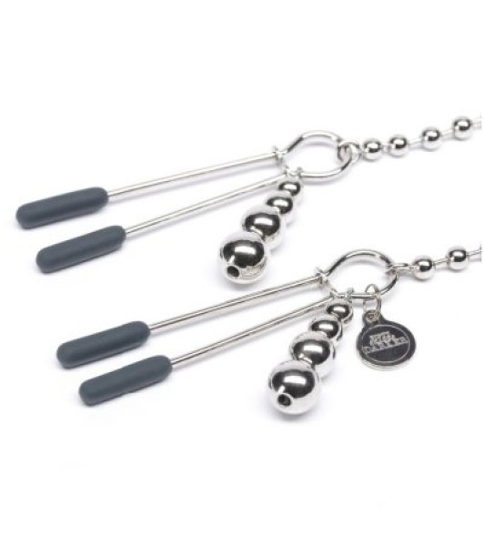 Fifty Shades Darker At My Mercy Beaded Chain Nipple Clamps - 1 - notaboo.es