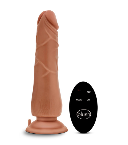 Vibrador realista con ventosa Blush, con mando a distancia, beige, 22 x 4,5 cm - notaboo.es