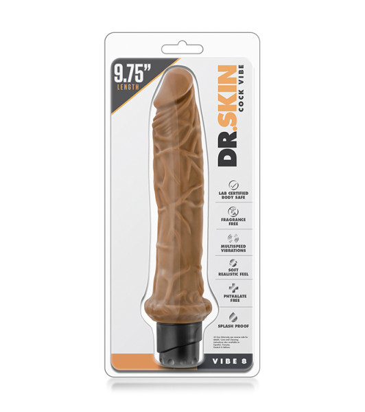 Dr. Skin - Cock Vibe no8 Vibrator - Mocha - 2 - notaboo.es
