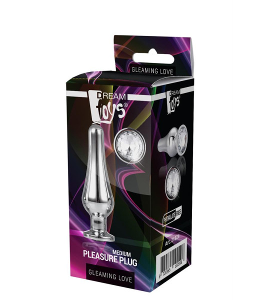 TAPÓN DE PLACER PLATEADO DE AMOR RELUCIENTE M - 5 - notaboo.es