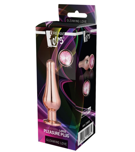 RELUCIENTE TAPÓN DE PLACER DE ORO ROSA DE AMOR L - 1 - notaboo.es