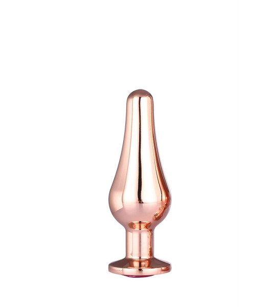 RELUCIENTE TAPÓN DE PLACER DE ORO ROSA DE AMOR L - 3 - notaboo.es