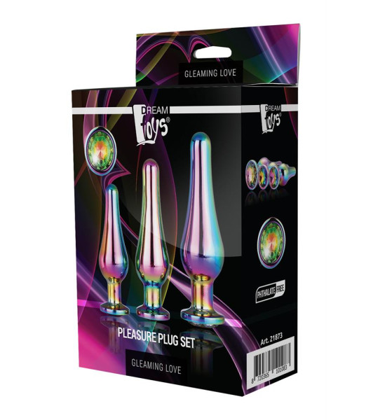CONJUNTO DE PLACER DE AMOR RELUCIENTE MULTICOLOR - 3 - notaboo.es