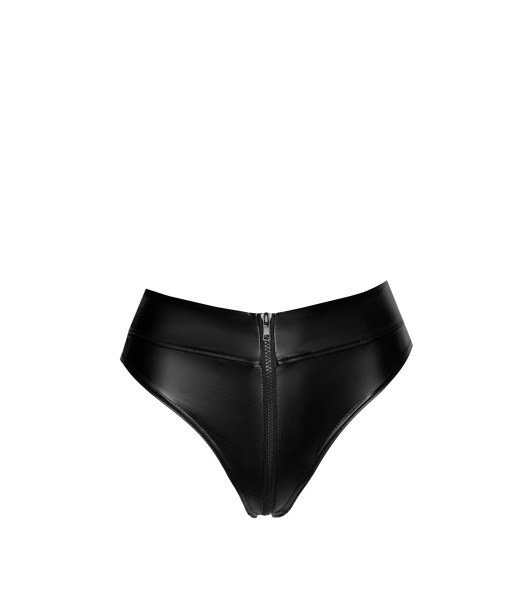 Braga sexy de vinilo M Noir Handmade F245, con cremallera, negra - 2 - notaboo.es