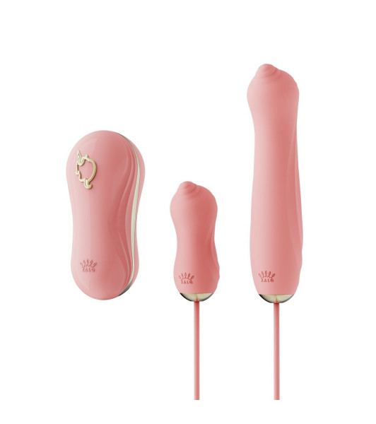 Unicorn Zalo Set Vacuum Clitoral Stimulator, Vibro and Pulsator, Pink - 1 - notaboo.es