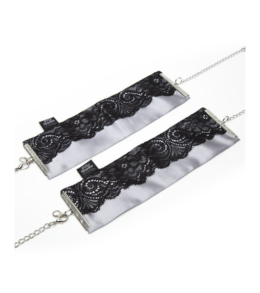Fifty Shades of Grey Play Nice Satin & Lace Wrist Cuffs - 1 - notaboo.es