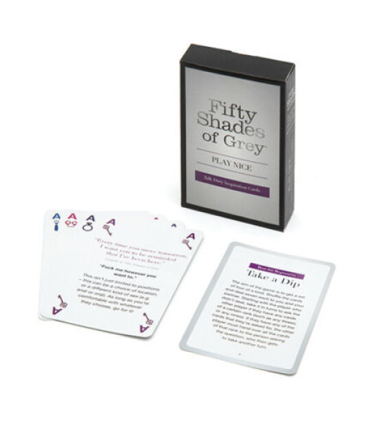 Cincuenta sombras de Grey Play Nice Talk Dirty Card Game - notaboo.es