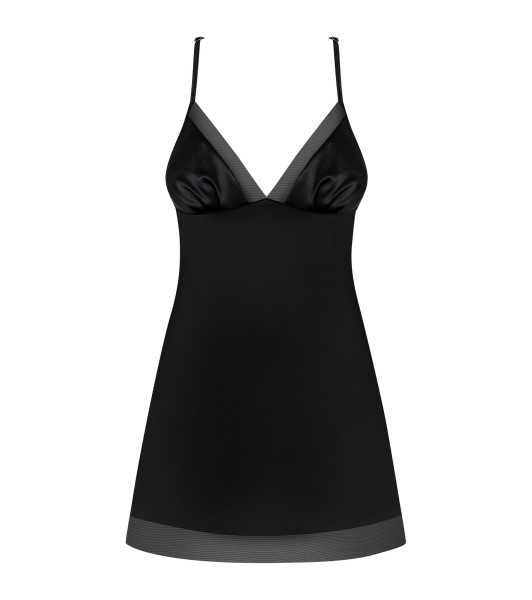 Bielizna- Alifini koszulka i stringi czarna  S/M - 3 - notaboo.es