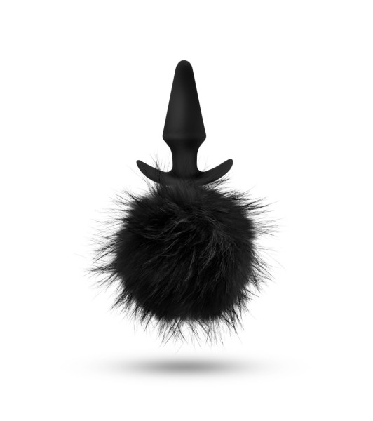 PLUG DE POMPÓN DE COLA DE CONEJITO TEMPTASIA NEGRO - 1 - notaboo.es