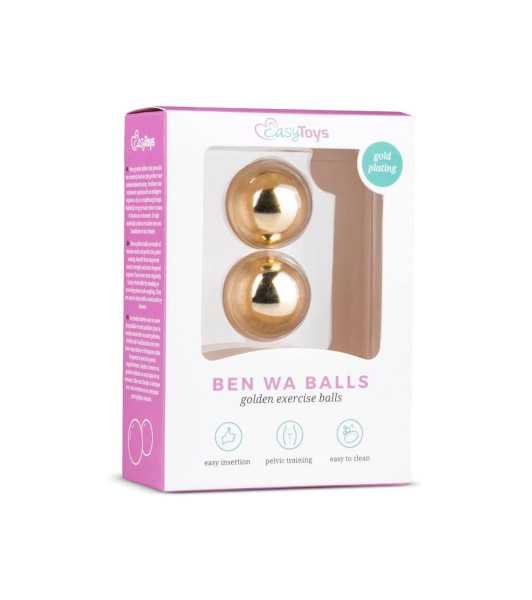 Gold ben wa balls - 25mm - notaboo.es