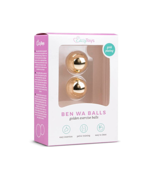 Gold ben wa balls - 22mm - notaboo.es