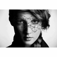 Bijoux Indiscrets Kristine self adhesive vinyl mask, black