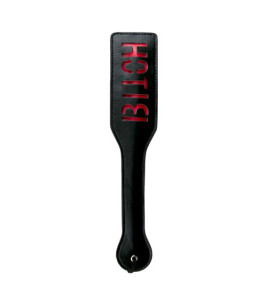Black Leather Paddle - Bitch Black Leather Paddle - Bitch - notaboo.es