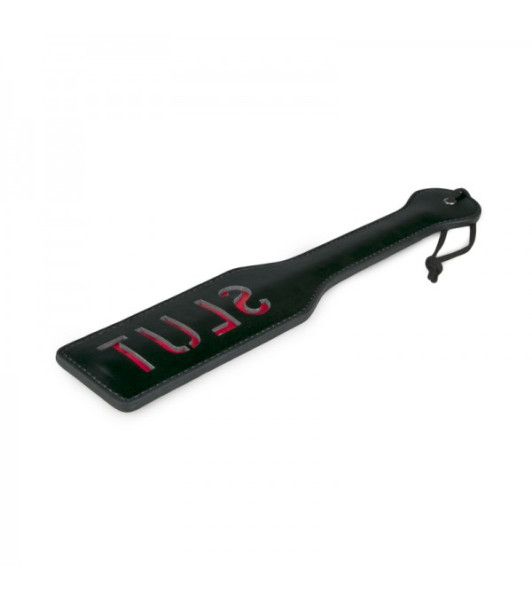Black Leather Paddle - Slut - 2 - notaboo.es