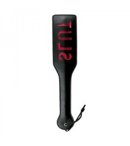 Black Leather Paddle - Slut Black Leather Paddle - Slut - notaboo.es
