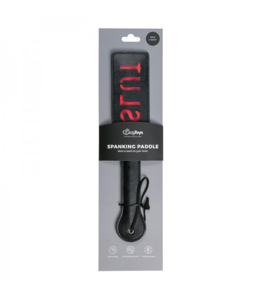 Black Leather Paddle - Slut - 3 - notaboo.es