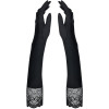 Guantes largos de encaje Obsessive Miamor, negros - 3 - notaboo.es