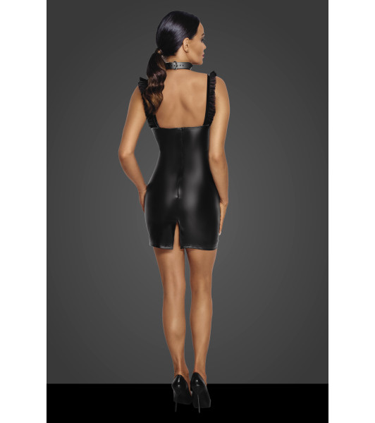 Mini vestido sexy con volantes S Noir Handmade F257, negro - 1 - notaboo.es