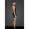 Mini vestido sexy con volantes S Noir Handmade F257, negro - 2 - notaboo.es