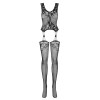 Catsuit de Red F221 de Obsessive en color negro  XL/XXL - 3 - notaboo.es