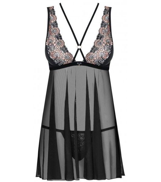 Bielizna-873-BAB-1 babydoll i stringi  S/M - 4 - notaboo.es