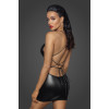 Sexy bareback dress M Noir Handmade Powerwetlook Lace Up F252, black - 1 - notaboo.es