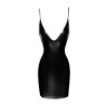 Sexy bareback dress M Noir Handmade Powerwetlook Lace Up F252, black - 3 - notaboo.es