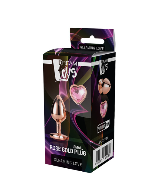 GLEAMING LOVE ROSE GOLD PLUG SMALL - 1 - notaboo.es