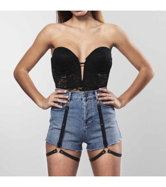 Polainas musleras Bijoux Indiscrets Maze, ecopiel, negras, Talla única - 4 - notaboo.es