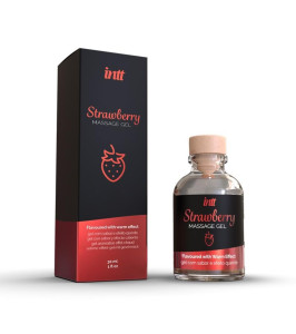 Gel de masaje Intt Strawberry con sabor y aroma a fresa, 30 ml - notaboo.es