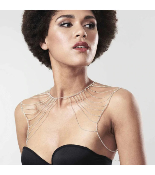 Magnifique · Cadena metálica hombros y espalda joyería plata - 4 - notaboo.es