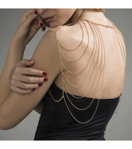 Magnifique · Metallic chain shoulders & back jewelry gold Magnifique · Metallic chain shoulders & back jewelry gold - notaboo.es