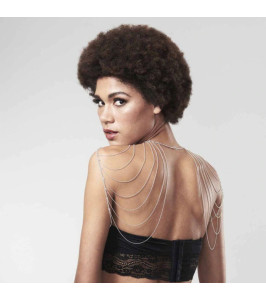 Magnifique · Metallic chain shoulders & back jewelry silver Magnifique · Metallic chain shoulders & back jewelry silver - notaboo.es