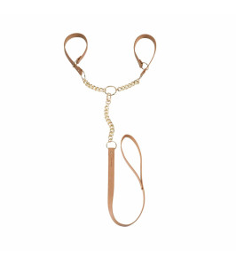 Handcuffs with leash MAZE - T-Restraints brown Handcuffs with leash MAZE - T-Restraints brown - notaboo.es