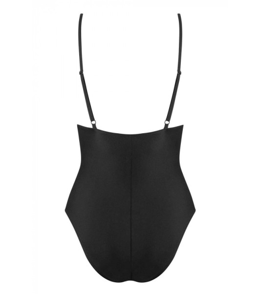 Black one-piece swimsuit with lacing Beverelle, M - 3 - notaboo.es