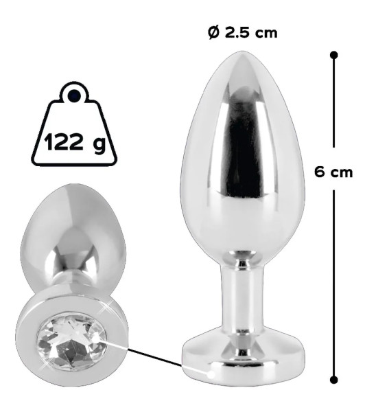 S You2Toys silver stone anal plug, 5.6 x 2.4cm - 5 - notaboo.es